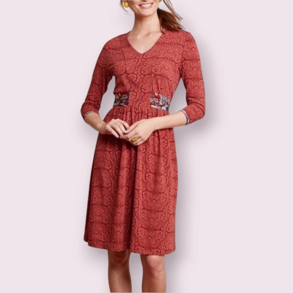 Women's XS Matilda Jane Ariana Paisley Tie Dress